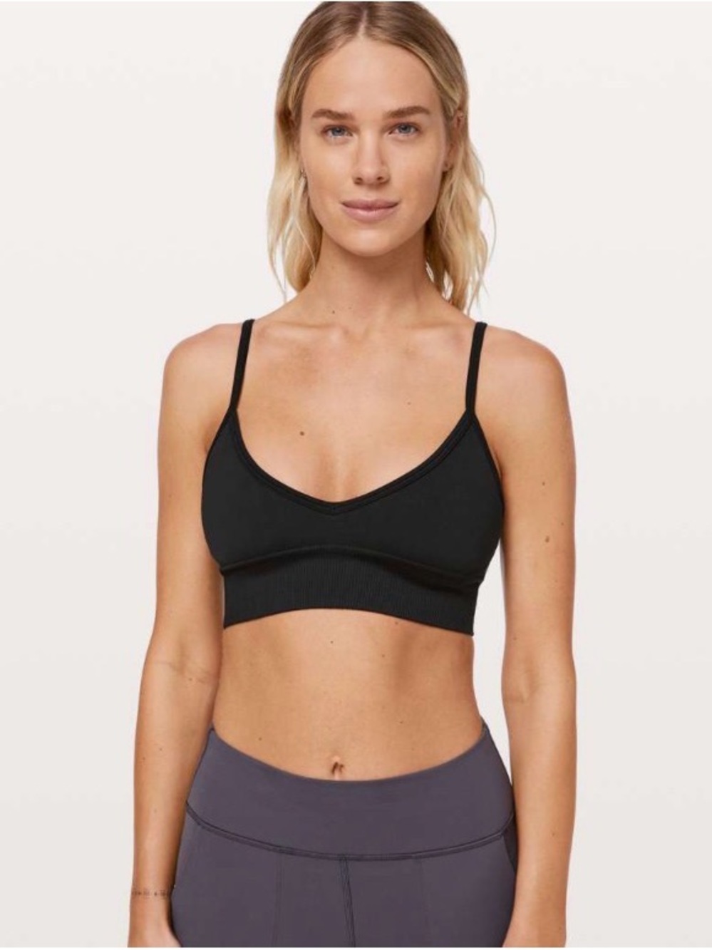 🍋🍋Lululemon Ebb To Street Bra II, black , sz 10, euc🖤